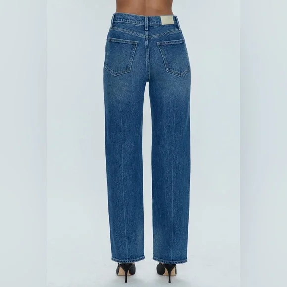 pistola Straight Leg Jeans in Medium Blue Wash - Picture 2 of 6